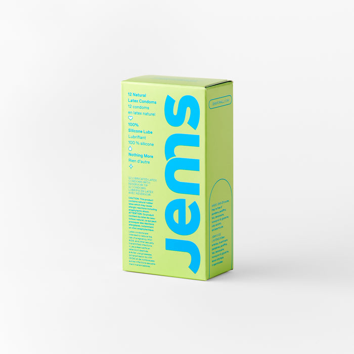 12 pack of Jems natural rubber latex condoms